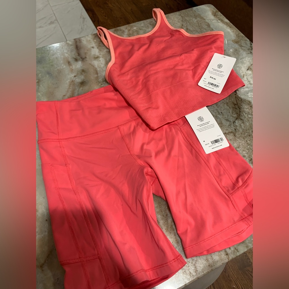 Athleta Aurora Crop Tank + Ultimate Stash Short